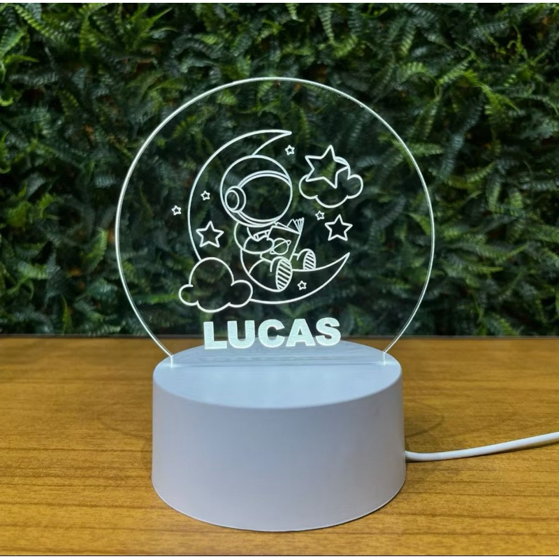 🚀 Kit 11 Luminárias Astronauta Personalizadas | Ilumine o Q