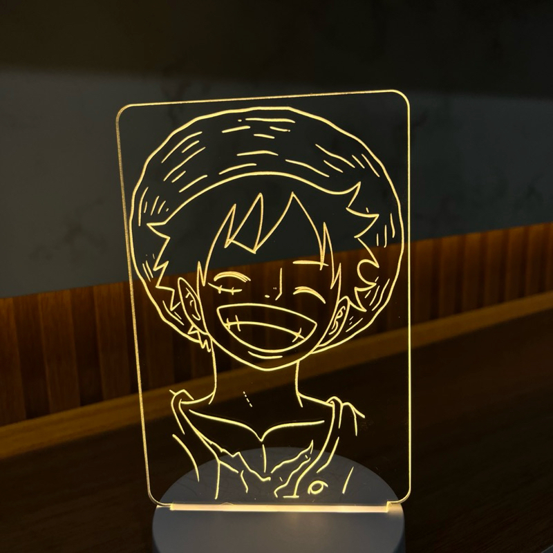 Luminária One Piece – Monkey D. Luffy • Acrílico com Base LE